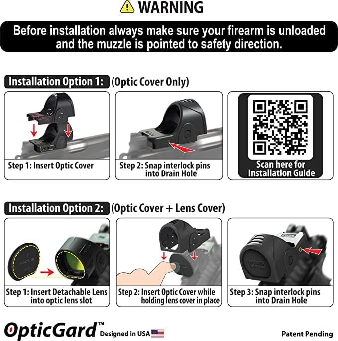 OpticGard Scope Cover Compatible with Holosun 507C 407C Protect Your Optic While in Action from Stray Casing and Drops Easy Snap On Includes a Detachable Lens Cover for Protection - Image 2